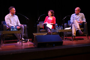 Harrell Fletcher, Claire Bishop and Nils Nelson at "Deschooling Society", Photo: Mark Blower