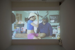 Laurel Nakadate, "I Want to be the One to Walk in the Sun," 2006, video installation view. Photo: Matthew Septimus.