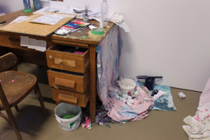 Tricia Middleton, "The Call is Coming from Inside the House," 2011, installation view at Mercer Union. Photo: Jon Sasaki.